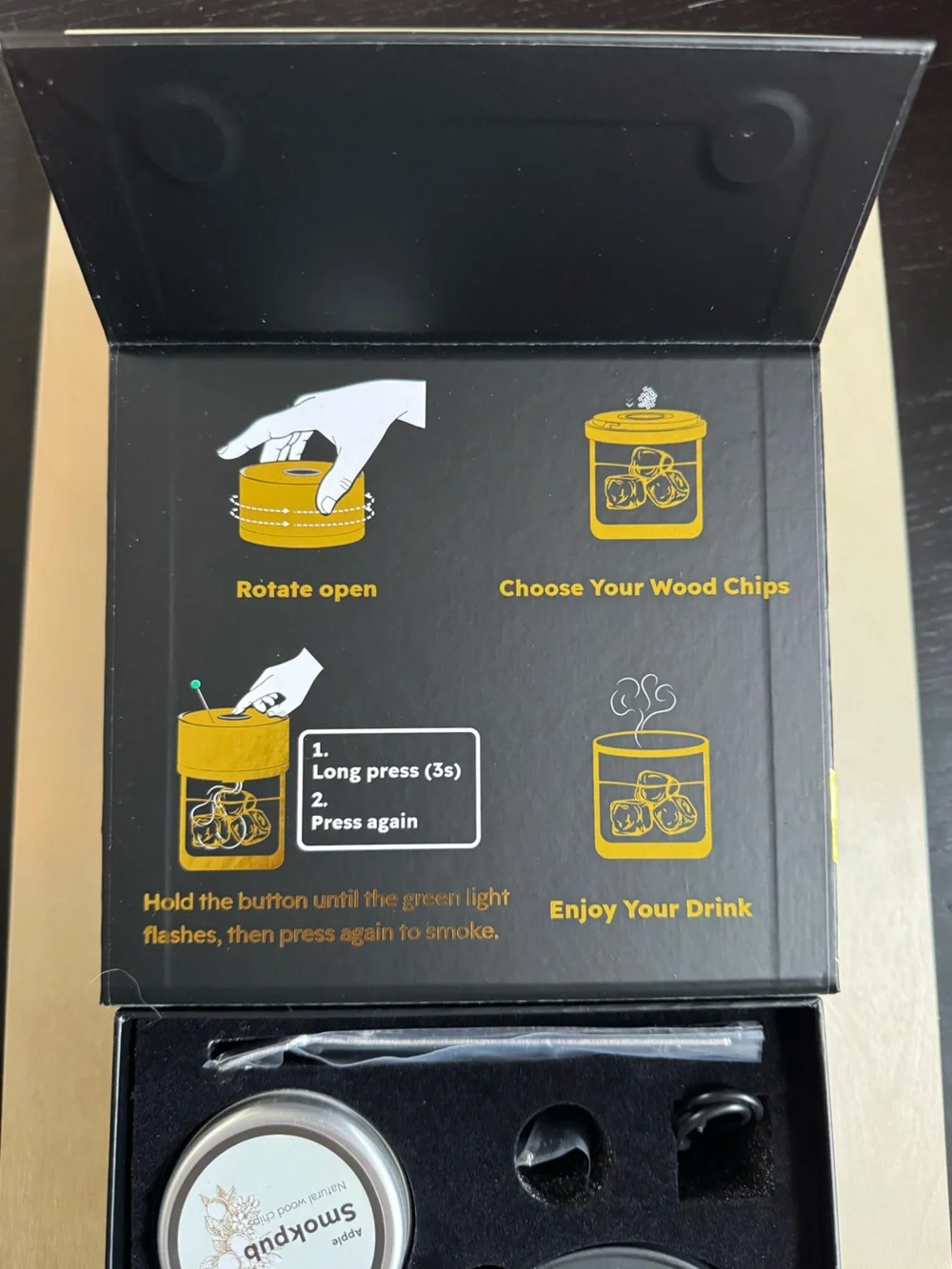 Smokpub Electric Cocktail & Whiskey Smoker Kit - Flameless Rechargeable